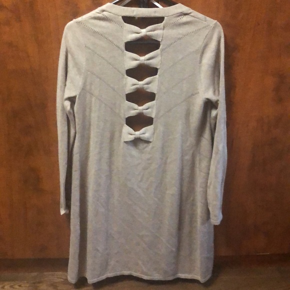 Beige, open cardigan sweater, size S - Picture 3 of 3